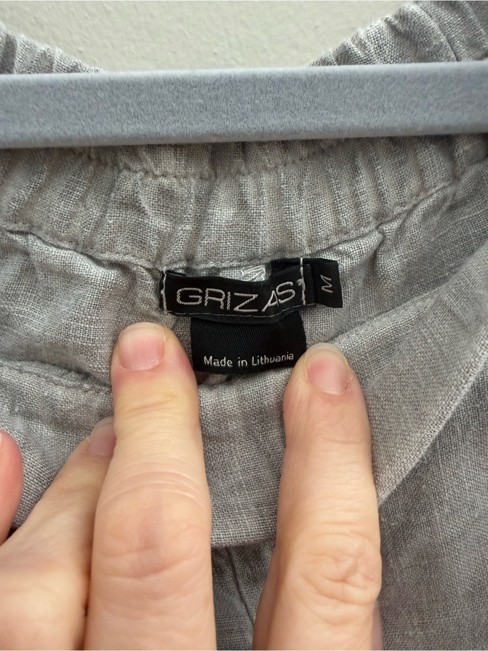 Grizas Light Gray Relaxed Linen Women’s  Skirt - Picture 4 of 6